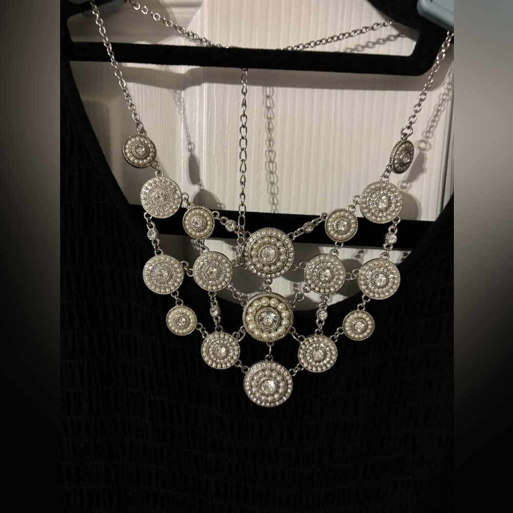 Elegant Silver Statement Necklace